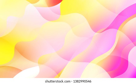 Template Abstract Background With Curves Lines, Wave Shape. Modern Screen Gradient Design. For Greeting Card, Flyer, Poster, Brochure, Banner Calendar. Vector Illustration