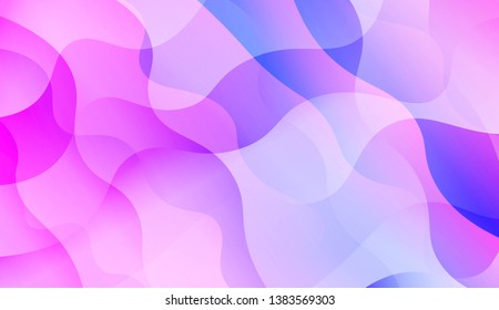 Template Abstract Background With Curves Lines, Wave Shape. Modern Screen Gradient Design. For Greeting Card, Flyer, Poster, Brochure, Banner Calendar. Vector Illustration