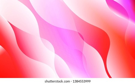 Template Abstract Background With Curves Lines, Wave Shape. For Business Presentation Wallpaper, Flyer, Cover. Vector Illustration with Color Gradient