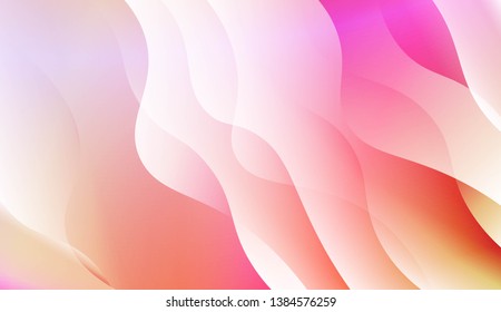 Template Abstract Background With Curves Lines, Wave Shape. For Business Presentation Wallpaper, Flyer, Cover. Vector Illustration with Color Gradient