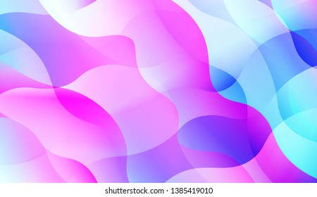 Template Abstract Background With Curves Lines, Wave Shape. Modern Screen Gradient Design. For Greeting Card, Flyer, Poster, Brochure, Banner Calendar. Vector Illustration