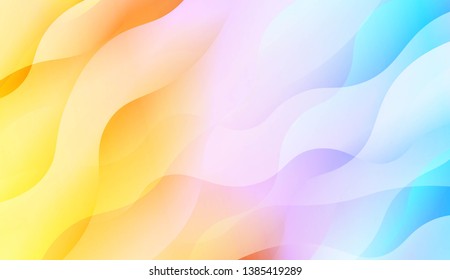 Template Abstract Background With Curves Lines, Wave Shape. Modern Screen Gradient Design. For Greeting Card, Flyer, Poster, Brochure, Banner Calendar. Vector Illustration