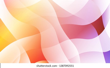 Template Abstract Background With Curves Lines, Wave Shape. For Business Presentation Wallpaper, Flyer, Cover. Vector Illustration with Color Gradient