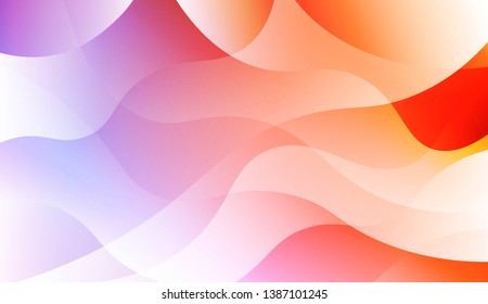Template Abstract Background With Curves Lines, Wave Shape. For Business Presentation Wallpaper, Flyer, Cover. Vector Illustration with Color Gradient