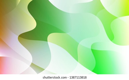 Template Abstract Background With Curves Lines, Wave Shape. For Business Presentation Wallpaper, Flyer, Cover. Vector Illustration with Color Gradient