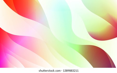 Template Abstract Background With Curves Lines, Wave Shape. For Business Presentation Wallpaper, Flyer, Cover. Vector Illustration with Color Gradient