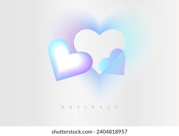 Template abstract background heart vector illustration, Shapes freeform graphic design