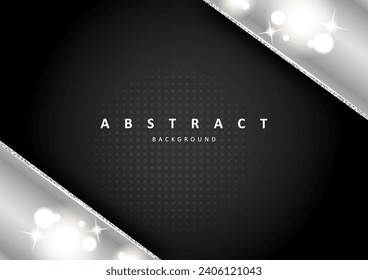 Abstrakter Hintergrund, luxuriöse silberne Vektorgrafik, Formen, gefrierformes Grafikdesign