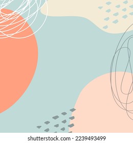 Template abstract boho style, social stories square layout, banner and advertising design, brochure.