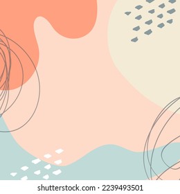 Template abstract boho style, social stories square layout, banner and advertising design, brochure.