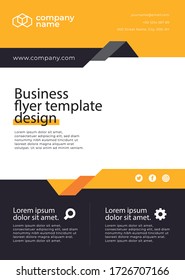 vector de concepto de volante de negocios abstracto de plantilla