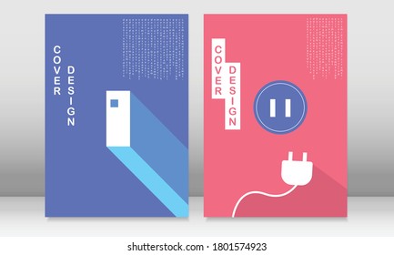 Template abstract cover size A4 for design work such as report, poster, catalog, magazine, flyer, book, sheet, annual, infographic and presentation. Does not merge object so work files can be edit.