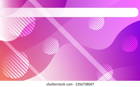 Template Abstract geometric Background With Curves Lines. For Cover Page, Landing Page, Banner. Vector Illustration with Color Gradient