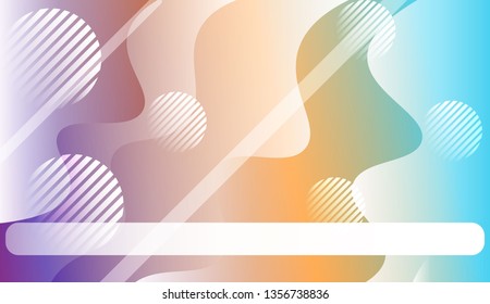 Template Abstract geometric Background With Curves Lines. For Cover Page, Landing Page, Banner. Vector Illustration with Color Gradient