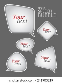 Template. Abstract Geometrical Design. Speech bubbles set