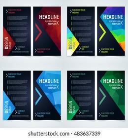 template abstract green design vector pattern set of flyer covering or flyer with triangle scene pattern design blueprint booklet booklet design plan ad design blueprint design geometric conceptual fa