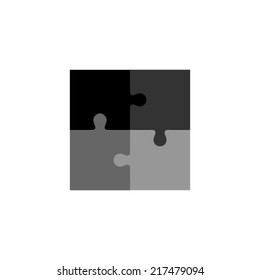 Template of abstract puzzle. 