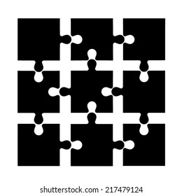 Template Of Abstract Puzzle. 