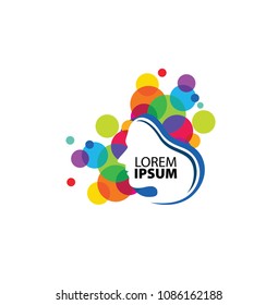 template abstract rainbow logo