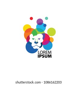 template abstract rainbow logo