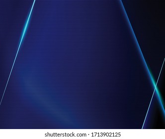 Template, Abstract, science, futuristic, energy technology concept. Digital image of light rays, stripes lines with blue light, over dark blue background. Vector