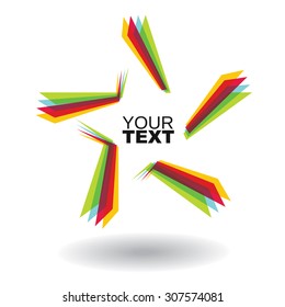 Template with Abstract sign and copy space area, for your design