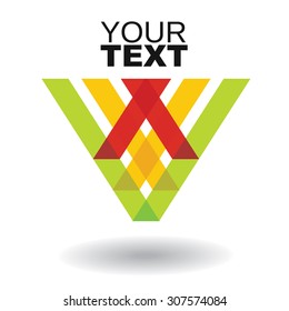 Template with Abstract sign and copy space area, for your design