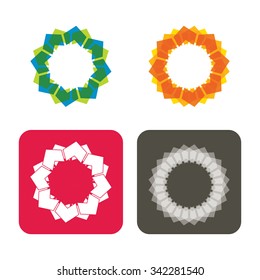 Template with abstract Star collection, for your design