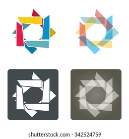 Template with abstract Star collection, for your design