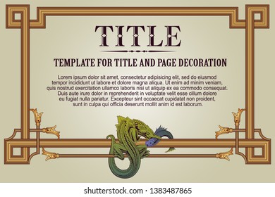 Template advertisements, flyer, web, and other invitations, diploma or greeting cards. Monster frame.