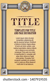 Template advertisements, flyer, web, and other invitations, diploma or greeting cards. Monster frame.