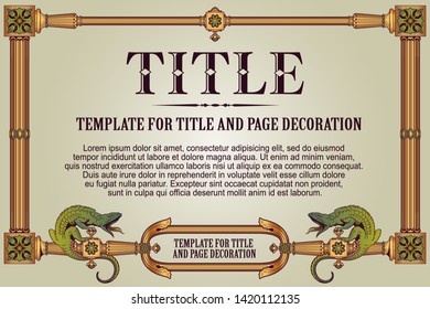 Template advertisements, flyer, web, and other invitations, diploma or greeting cards. Monster frame.