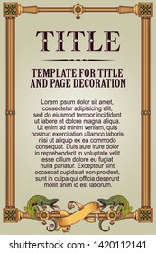 Template advertisements, flyer, web, and other invitations, diploma or greeting cards. Monster frame.