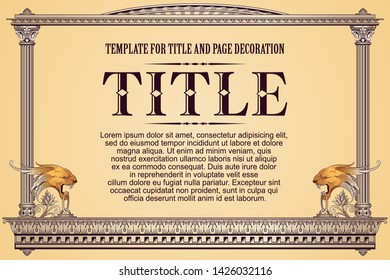 Template advertisements, flyer, web, and other invitations, diploma or greeting cards. Monster frame.