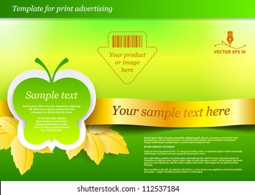Template for advertising