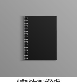 Template for advertising, branding and corporate identity. Realistic spiral notepad. Blank mockup for design. Vector object. EPS 10