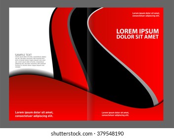 Template for advertising brochure 