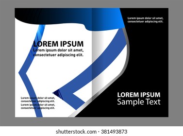 Template for advertising brochure 