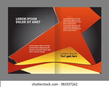 Template for advertising brochure
