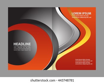 Template for advertising brochure
