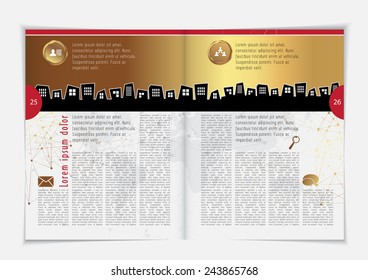 Plantilla para folleto publicitario. Vector editable