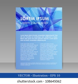 Template for advertising brochure. Vector Illustration.