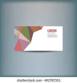 Template for advertising and corporate identity.