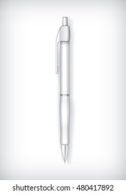 Template for advertising and corporate identity. ball pen