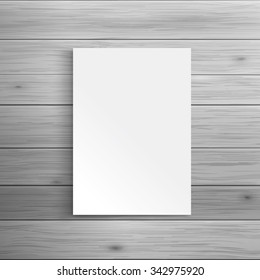 Template for advertising and corporate identity. Blank folded brochure or leaflet. Blank mockup for design. Vector white object