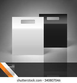 Template for advertising and corporate identity. Package. Blank mockup for design. Vector white object