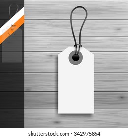 Template for advertising and corporate identity. Price tag. Blank mockup for design. Vector white object