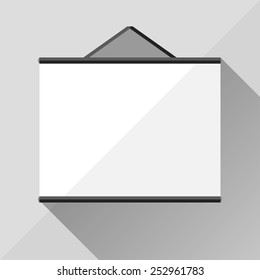 Template of advertising stand in flat design style.