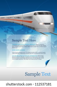 Template for advertising. Train