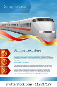 Template for advertising. Train